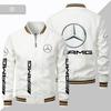 Jaqueta Fina com Logo de Carro Outono e Primavera 2023 Masculina Tamanho Europeu Plus Size Jaqueta Esportiva Masculina com Zíper Jaqueta com Logo de Motocicleta