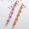 Pulsera de Trébol de Cuatro Hojas de Aleación de Zinc Nueva Zhuzi Jewelry Accesorios de Joyería DIY Cadena de Aceite Goteo Hecha a Mano Decoración para Funda de Teléfono Móvil