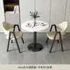 Mesa y sillas pequeñas redondas modernas y casuales para recepción y negociación en apartamentos pequeños, mesa de comedor, mesa redonda pequeña para balcón, para tiendas de té de leche y cafeterías