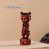 Adornos de Nezha tallados en sándalo verde Artesanía de Nezha tallada en madera maciza Personaje infantil para escritorio Accesorios para escritorio de coche