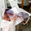 Nuevas gafas de sol de gran montura de alta gama para celebridades de Internet, gafas de sol para mujer con protección ultravioleta y efecto adelgazante para rostro grande, gafas de moda con degradado.