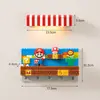 Colgador de Llaves para Entrada Estilo Dibujos Animados Mario Gancho Curativo con Adhesivo sin Taladro para Detrás de la Puerta
