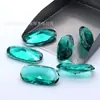 Personalización del Fabricante Piedra Suelta Cortada de Vidrio con Forma de Huevo y Base Picuda, Gema Artificial de Vidrio con Superficie de Anillo Ovalada Personalización