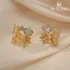 Aretes Retro de Alta Gama Mariposa Suave Joyería para Ojos, Aretes Juguetones y Discretos, Aretes Exquisitos de Moda Versátiles
