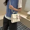 Bolso de Mano Cuadrado Pequeño Estilo Coreano de Moda Transfronterizo para Mujer, Nuevo Bolso de Hombro a Cuadros con Bloques de Color Primavera 2026, Mochila para Viajes