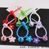 Cuerda de Silicona Pequeña Fresca Colorida Llavero de Campanilla de Flor Pequeña Colgante de Bolsa Hecho a Mano DIY Joyería Accesorios Pequeños