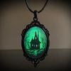 Estilo Gótico Vintage Castillo Murciélago Cuervo Cruz Sangre Gato Negro Iglesia Cementerio Vampiro Collar Vintage