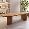 Mesa de Jantar Simples Moderna em Madeira Maciça Mesa Oval para Recepção de Uso Doméstico de Designer Mesa de Jantar em Madeira Maciça Estilo Homestay