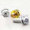 Tornillo Combinado Hexagonal Cóncavo de Tres Piezas con Arandela M4M5M6-M10 Rosca de Alta Resistencia Grado 8.8 Cabeza Cilíndrica