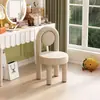 Silla de maquillaje moderna, silla de comedor macaron, silla de tocador para dormitorio de niñas, taburete de tocador de lujo ligero nórdico para el hogar