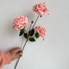 Criptografado 3-cabeça diamante rosa original multi-camada de casamento estrada chumbo flor linha rosa decoração salão de casamento área de boas-vindas mesa flor