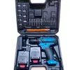 Fabricante Batería de Litio Recargable Taladro Manual de Alta Potencia Taladro de Percusión Taladro de Pistola para el Hogar Herramienta Eléctrica Multifunción