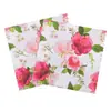 Toallas de papel para fiestas con estampados de flores silvestres de primavera, servilletas coloridas, pañuelos faciales desechables cuadrados para fiestas de hotel
