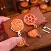 Casa de Muñecas Miniatura Simulación Charola de Pizza Accesorios para Jugar a Comer Modelo de Juego de Imitación Pequeños Adornos