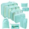 Conjunto de Armazenamento para Viagem Amazon Bolsa de Armazenamento para Viagem Conjunto de Oito Peças Bolsa de Armazenamento para Organização de Roupas de Viagem