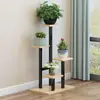 Soporte de flores de hierro forjado para balcón, soporte para macetas de suculentas, estante decorativo para jarrones de sala de estar, estilo escalonado, elegante, móvil y conveniente