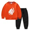 Primavera e Outono 2023 nova roupa infantil transfronteiriça suéter infantil calça conjunto de duas peças cor sólida bebê algodão manga longa