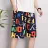 Pantalones de pijama de algodón y seda para hombre, verano, finos, talla grande, shorts holgados, casual, transpirables, pantalones florales, ropa exterior, pantalones de playa de cinco puntas