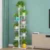 Suporte de Flores de Ferro Forjado Atacado Transfronteiriço Multi-Camadas Interno Suporte de Flores para Pothos Orquídea Suspensa Roda Universal Removível Vaso para Plantas Verdes Interno