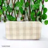 Bolsa con Pinza de Tela a Cuadros Caja de Herramientas de Belleza Bolsa para Cosméticos Bolsa para Cuidado de Manicura Lino Maquillaje