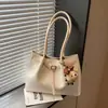 Bolsa de Hombro Retro de Gran Capacidad Suede de Alta Gama para Viajes Cotidianos Estilo Coreano Moda de Nicho Bolso Tote