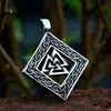 Comércio exterior novo aço inoxidável Odin triângulo colar joias atacado nórdico vintage Viking Celtic knot pingente