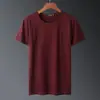 Camiseta de Manga Corta de Seda de Hielo para Hombre 2025 Nuevo Verano Deportiva Fina de Secado Rápido Transpirable Cuello Redondo Talla Grande Talla Grande para Hombres Gordos