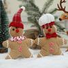 Criativo Natal Gingerbread Man Boneca Pingente Feriado Cartoon Doll Doll Pingente Árvore de Natal Decoração Acessórios Adereços