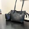 2026 Nuevo Bolso Cesta Vacía Tejida Transfronteriza de Vacaciones Moda Coreana Ins Bolso Cubo Madre e Hijo Bolso de Hombro