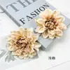 Estilo Europeu Borda Queimada Pintura a Óleo Lótus DIY Flor de Seda Retrô Flor Artificial Guirlanda de Adorno Pacote de Materiais Ornatos para Fotografia Residencial