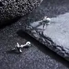 Pendientes de Acero de Titanio Rosa con Circonita para Hombres, Lujo Accesible, Gama Alta, Pendientes de Estilo Versátil para Mujeres, Accesorios de Joyería con Diseño de Nicho