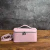 Bolso Caja Nuevo Lp de Cuero Genuino con Patrón de Avestruz, Bolso para Lonchera, Neceser, Bolso de Mano, Bolso de Hombro, Bolso Cruzado para Mujer