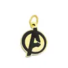 Moda Europea y Americana Tendencia Colgante de Corazón DIY Serie Gota de Aceite de Acero Inoxidable Accesorios Horno Vacío Galvanoplastia Color Duradero