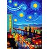 Ventas Directas de Fábrica Pintura de Diamantes 5D Diamante Completo Serie de Pintura al Óleo Cielo Estrellado Bordado de Diamantes DIY Diamante Redondo Punto de Cruz Pegamento de Diamante Hecho a Mano