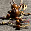 Pingente de Madeira de Jujuba Fulminada com Marcas de Raio, Pingente Original de Contas Redondas, Acessório de Pingente, Corrente para Clavícula, Ornamento Unissex, Decoração para Pendurar no Carro, Atacado