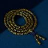 Contas de barril de sândalo verde, contas de Buda, contas de bambu, pulseira de rosário de 8 mm, brincadeira de texto, multicírculo, 108 pulseiras, correntes de suéter masculinas e femininas