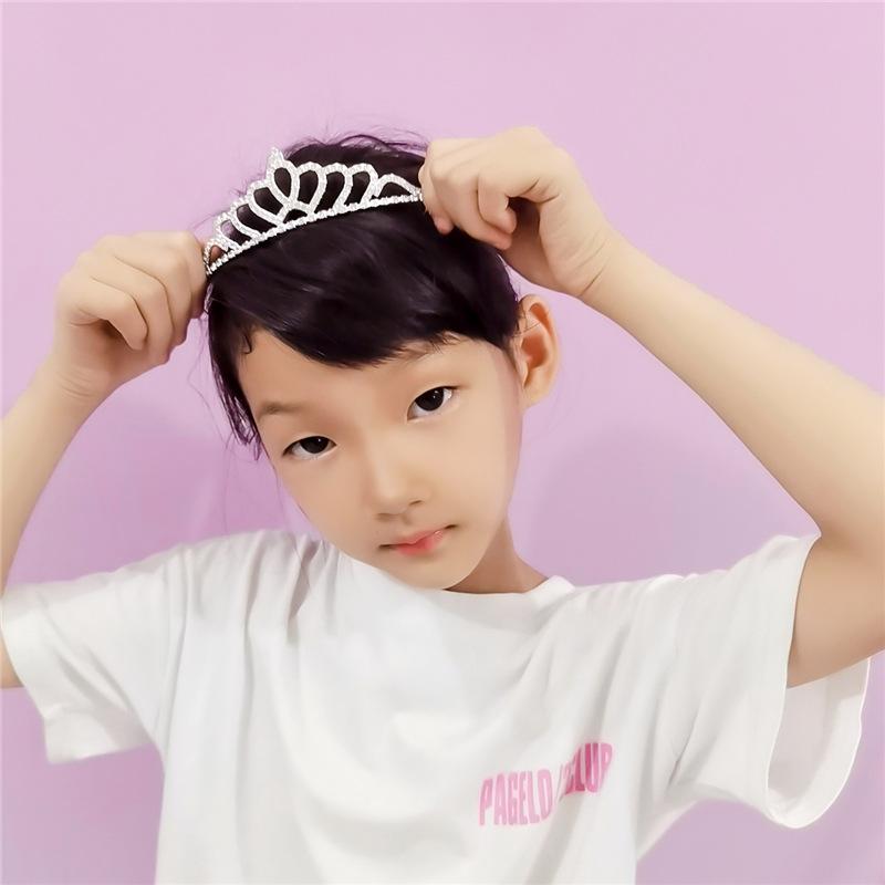 韩版儿童皇冠饰品影楼婚庆头饰水钻发梳发饰表演珍