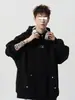 Moletom Bordado com Design de Marca Tendência Masculino Outono e Inverno Veludo Hoodie Pesado Jaqueta Solta Estilo Americano High Street para Casal