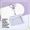 Porta-cartões transparente horizontal da moda para estudantes, cordão para crachá escolar, capa protetora para crachá, porta-cartão IC de comércio exterior no atacado