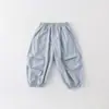 Suporta Personalização~ Calças de Verão Respiráveis Anti-Mosquito para Bebê, Calças Jogger, Calças de Verão para Crianças Pequenas, Calças Cargo para Meninos