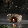 Estilo Japonés Vintage Cerámica Gruesa Piedra de Barro Estufa Cálida para Té Estufa con Calefacción de Vela Mesa de Té Calefacción Utensilios de Té Taza de Té Aromático