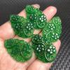 Pendente de Jade Malaio em Forma de Gota d'Água Flor de Ameixa Acessórios de Joias de Jade DIY Brincos de Jade Atacado Acessórios de Jade