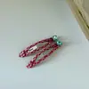 Pinza para el Cabello de Tela a Cuadros con Piedras de Azúcar y Diamantes de Imitación, Pinza para el Flequillo, Pinza BB, Pinza Lateral, Elegante Accesorio para el Cabello de la Frente para Mujeres