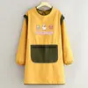 Delantal de Cocina Resistente al Agua con Mangas Largas, Estilo Fresco y Sencillo para Uso Doméstico, Overol de Cocina con Texto Impreso, Ropa de Trabajo Antimanchas para Mujeres en la Industria de la Restauración