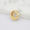 Anillo de Estilo Transfronterizo de Artículos de Vaca para Hombres y Mujeres, Unisex, Potente, de Nicho, Dorado y Plateado, Dos Tonos, Moda y Genial para Chicas, Venta al por Mayor, Chapado en Oro