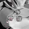 Anillo de dedo índice con gema rosa nuevo 2022, moda femenina, personalidad, alto sentido, ins moderno, cool, popular en línea, femenino