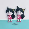 Liquidación Accesorios de resina grandes de dibujos animados de chica bonita pegamento de crema hecho a mano diy funda de teléfono pegatinas para refrigerador material para zapatos de agujero