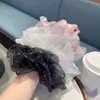 Scrunchie Grande de Malla con Pedrería Estilo Coreano Cielo Estrellado Elegante de Alta Gama Goma para el Cabello Nuevo Accesorio para Peinados 2026
