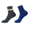 Calcetines de media pantorrilla para hombre Transpirables Resistentes al olor Calcetines de algodón Commuting de Otoño Versátiles Anti-pilling Calcetines Rayados de Doble Aguja Fabricante