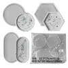 Molde de silicona para posavasos, redondo, hexagonal, ovalado, hecho a mano, de alta permeabilidad, con base de resina
